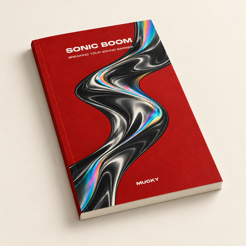 Concept mockup of the SONIC BOOM matte pocket paperback by MUCKY